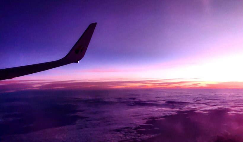 tramonto dal finestrino